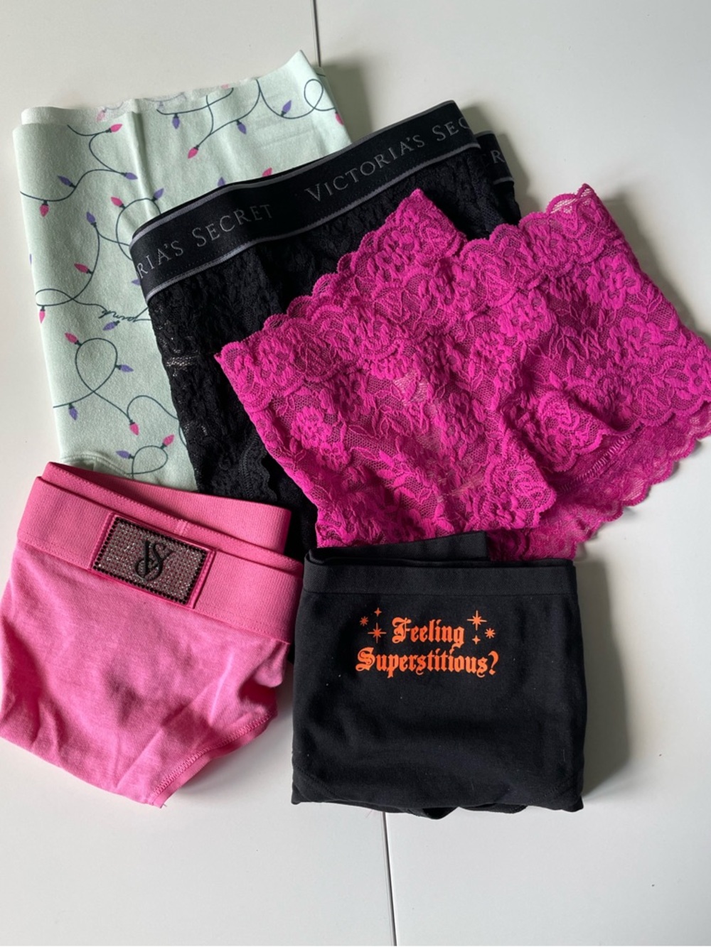 Victoria's Secret Panty Bundle of 5 size Large